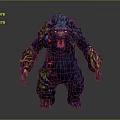 Mystical Plant Covered Bear Shaped Creature Featuring Green Vines Leaves And Red Berries