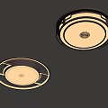 Round Ceiling Lights With Traditional Chinese Patterns And Illuminated Design 3d model