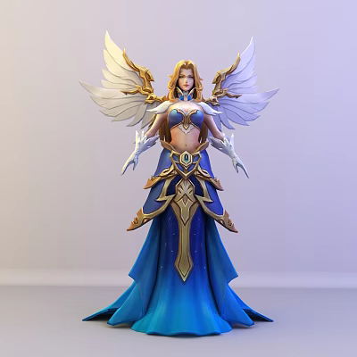 Modern game character angel 3d model Modern game character angel 3d model