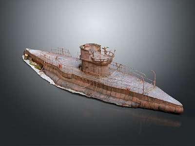 Industrial LOFT ship scrapped ship sunken ship broken ship 3d model