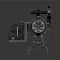 Futuristic Tactical Weapon With Intricate Mechanical Design And Metallic Camouflage Texture