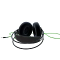 Headphone Audio Cable on Black Spool with Green Wire and Plug