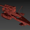 Military Artillery Weapon System With Long Barrel Tracked Carriage And Gun Mount