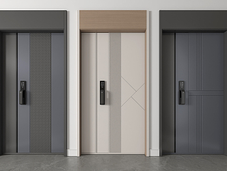 Modern security door entry door sub-mother door combination door single door metal door handle door combination 3d model