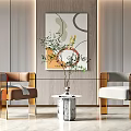 Modern leisure sofa combination single sofa side combination 3d model