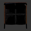 Modern Leather Chair with Wooden Frame Armrests and Comfortable Upholstered Seat