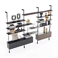 Open shelf bookcase display rack 3d model