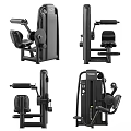 Black Frame Fitness Strength Training Equipment With Adjustable Seat Backrest And Exercise Handles