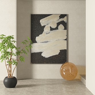 New Chinese abstract painting abstract decorative painting 3d model