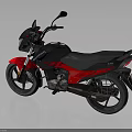 Red and Black Sporty Motorcycle With Sleek Design And Black Seat