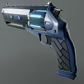 Science Fiction Gun Pistol Cyberpunk Gun Game Gun Low Face Number Low Model Simple Model Game Sub-era Movie and TV Level Super Realistic High Precision 3d model