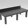 Industrial Workbench With Black Surface Sturdy Legs Heavy Duty For Workshop Use