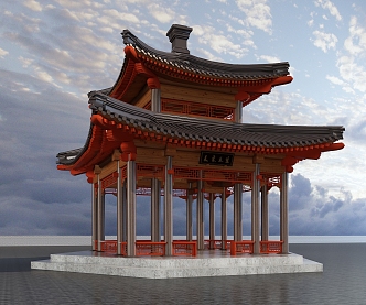 Chinese pavilion 3d model