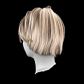 Game Movie Character White Head Model With Blond Short Stylish Hair Design