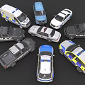 Various Police Car Models Including SUV Sedan Van and Truck Designs