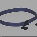 Blue Nylon Webbing Strap With Black Buckle And Small Plastic Accessories 3d model