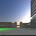 Modern Industrial Factory Building With Glass Curtain Walls And Spacious Surrounding Grounds