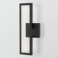 Modern Wall Sconce With Black Frame And White Luminous Panel Sleek Minimalist Design 3d model