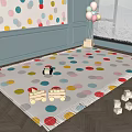 modern square carpet 3d model