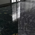 Luxurious Dark Floor Tiles With Marble Veins And Glossy Surfaces