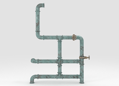 modern water pipe 3d model