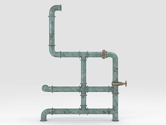 modern water pipe 3d model