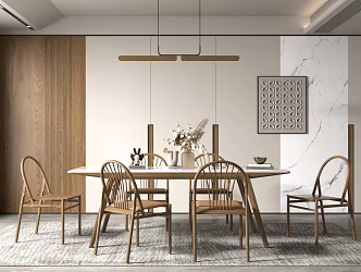Nordic Restaurant Home Restaurant 3d model