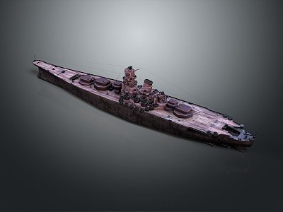 modern ship warship model