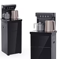 Modern Black Daily Appliances With Cabinet Base And Stainless Steel Kettles For Home Use