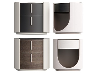 Bedside Cabinet Combination Round Bedside Cabinet Combination 3d model