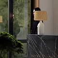 Modern Shower Sauna Interior With Black Marble Counter And Herringbone Wooden Floor