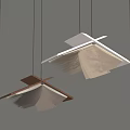 Modern Open Book Shaped Pendant Light With Warm Glow And Creative Design 3d model