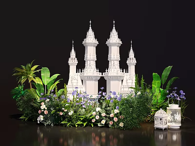 Plant Pile Castle Plant Tree 3d model
