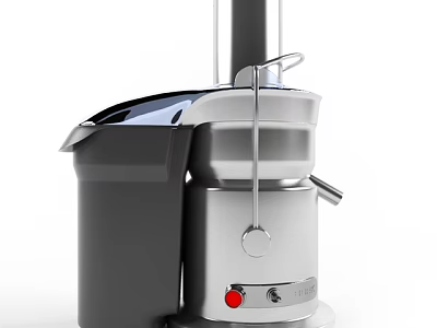 Modern Electric Juicer As Efficient Kitchen Appliance With Stainless Steel And Black Design 3d model