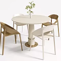 Leisure Table and Chair Negotiation Table and Chair Combination Nordic Leisure Chair Round Table 3d model