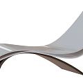 Modern Curved Lounge Chair Design With Sleek Metal Frame And Ergonomic Shape