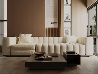 Three-seat sofa 3d model