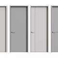 Modern Interior Hinged Doors With Various Color Options And Sleek Panel Design 3d model