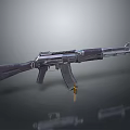 Modern Tactical Rifle With Metallic Finish Detailed Design And Magazine