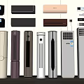 Different Types of Air Conditioners and Fans Including Wall Mounted and Floor Standing Models
