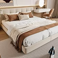 Modern Double Bed 3d model