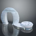 3D Modeling Equipment For Crafting Curved White Architectural Glass Models