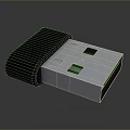 Portable USB Flash Drive With Black White Design And Green Indicator Light