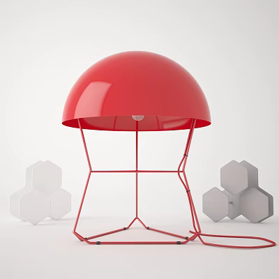 Modern table lamp table lamp hanging clothes component 3d model