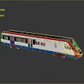 modern light rail train high-speed rail 3d model