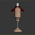 Colorful Assorted Candle Lamps With Colored Shades And Metal Bases Decorative Design