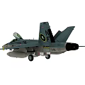 Military Gray Fighter Jet With Open Cockpit And Mounted Missiles