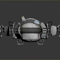 Game Movie Robot Character With White Spherical Body Blue Eye And Mechanical Arms Legs