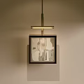 Modern Abstract Painting Framed Hanging On Wall With Geometric Shapes And Neutral Tones Interior Decor