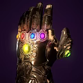 Two Metallic Infinity Gauntlets With Colorful Gems And Intricate Design Details